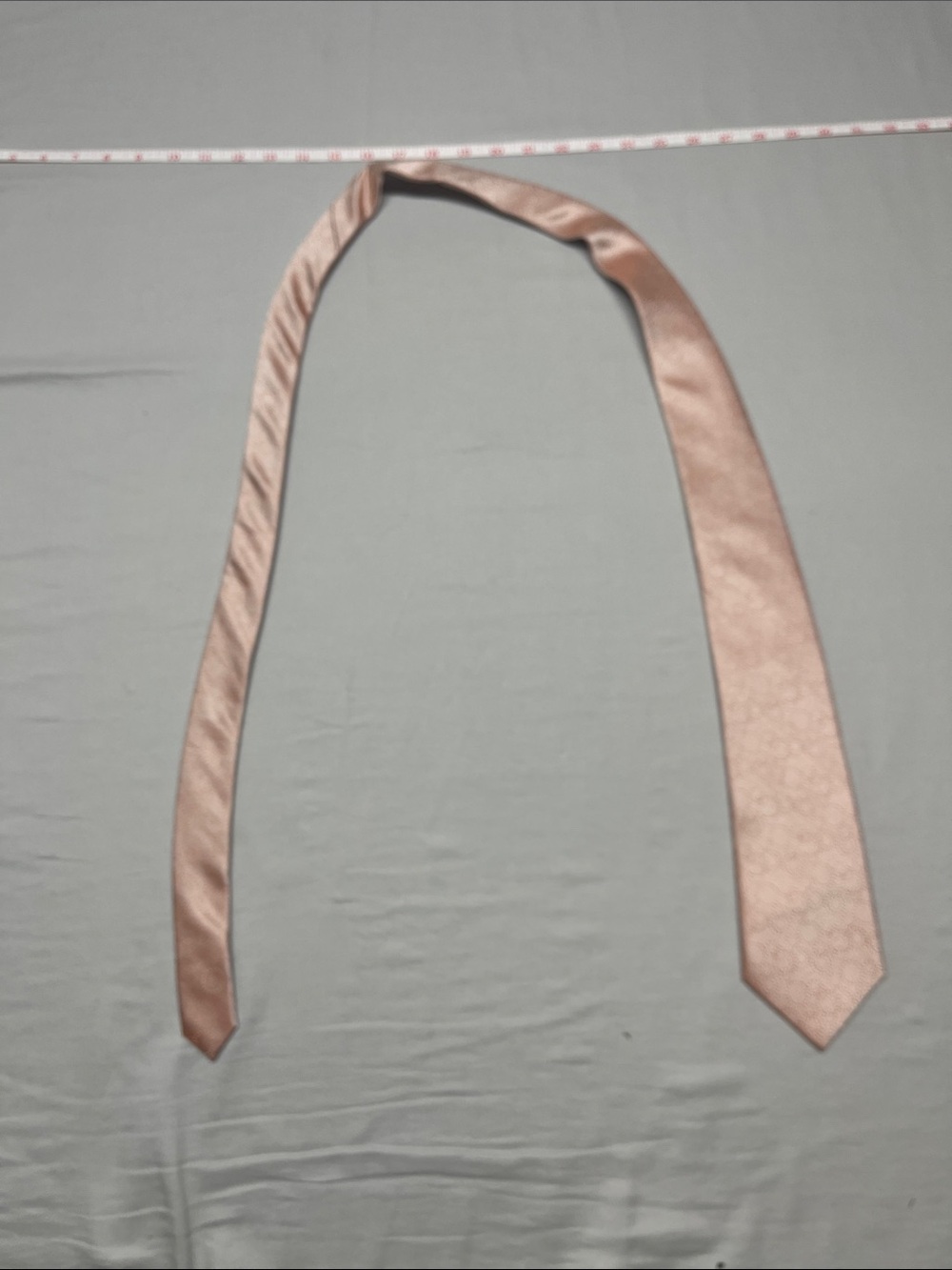 Men's Satin Skinny Tie in Rose Gold